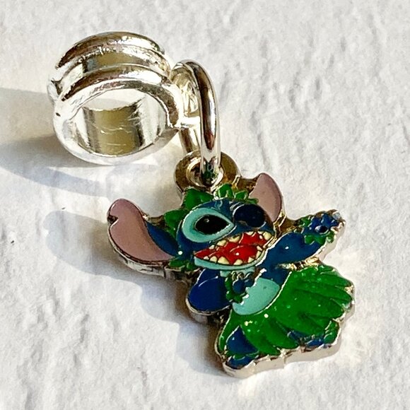 Disney Lilo & Stitch European Slider Bead Charm Aulani Hawaii Ohana Hula Skirt - Picture 5 of 9